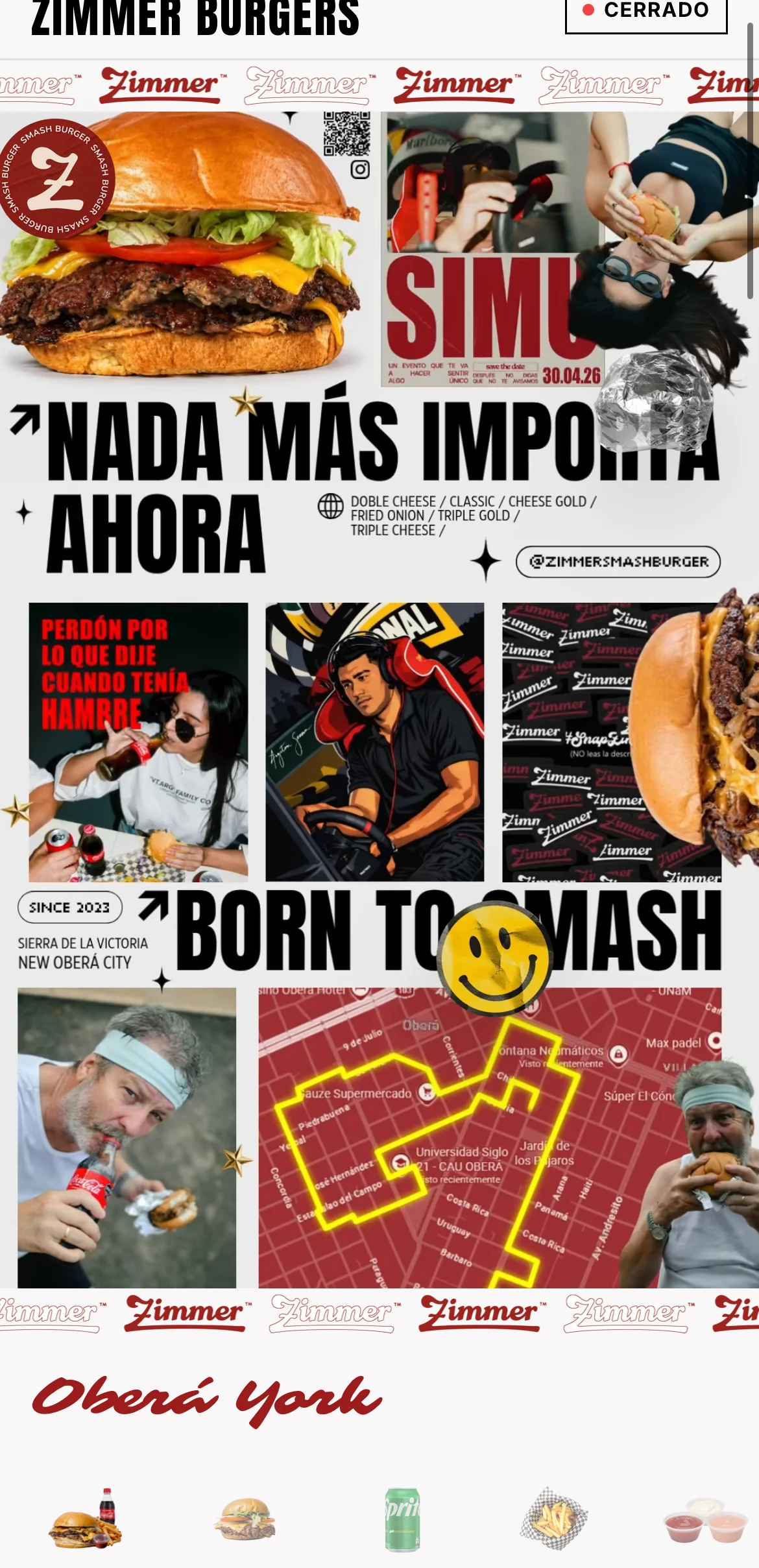 Banner de diseño a medida - Zimmer Burgers